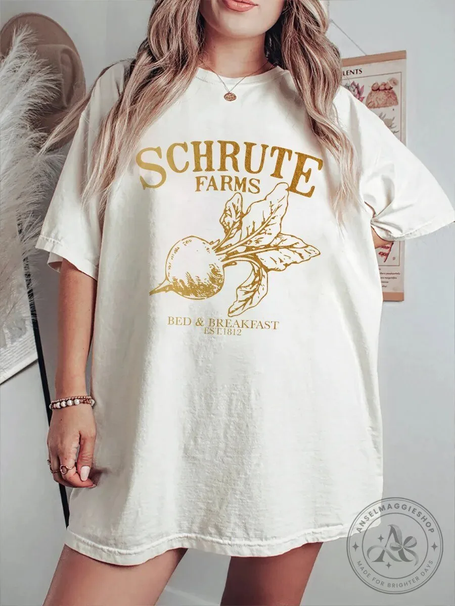 Schrute Farms Bed and Breakfast Vintage Radish Graphic T-Shirt