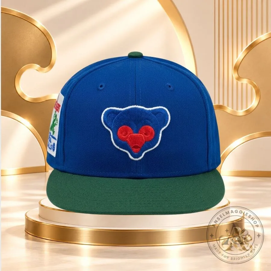 Chicago Cubs The Ticket Fitted Hat Exclusive Blue Green Baseball Cap