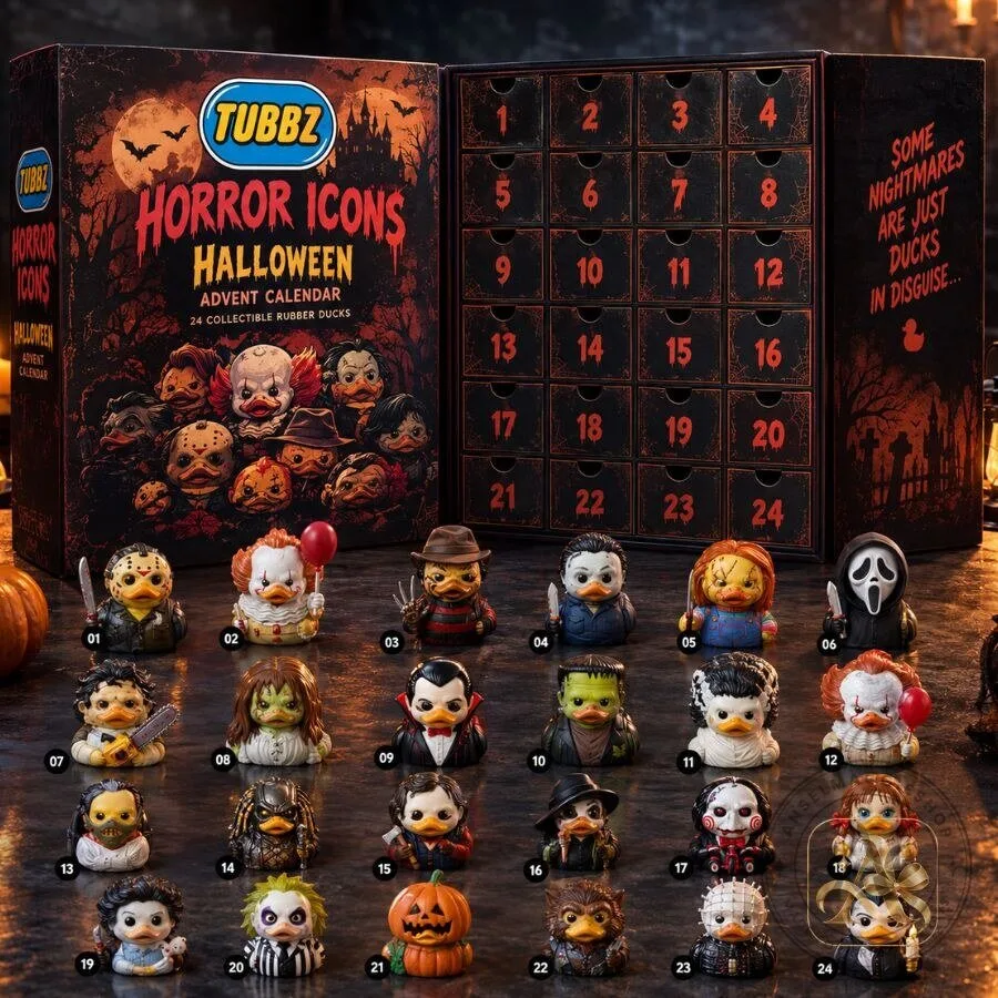 TUBBZ Horror Icons Rubber Duck Collection Chucky Pennywise Leatherface Halloween Collectibles
